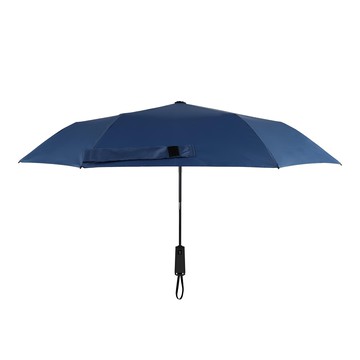 boy 三折多段式不鏽鋼商務傘 自動傘 防回彈安全節節收 鐵氟龍超潑水  靛藍色