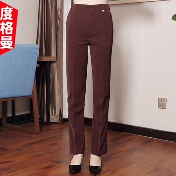 賓館保潔員工作制服長褲松緊直筒褲子酒店客房服PA保潔女大碼