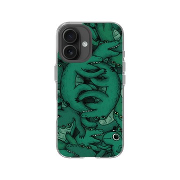 iPhone 16 Clear 透明 - 怪奇事物所 Incrediville - 肥尾鱷魚密集恐懼症