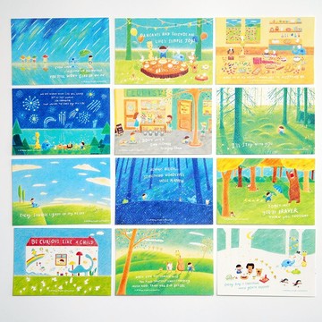 感恩明信片套裝 1套12張