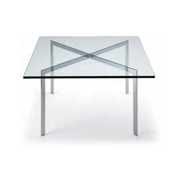 Tugendhat Table圖根哈特茶幾不銹鋼巴塞羅那鋼化玻璃茶幾咖啡桌