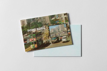 菲林明信片 銅鑼灣街景