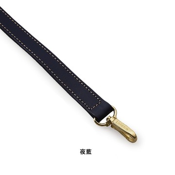 1.8cm 真皮皮革背帶-夜藍