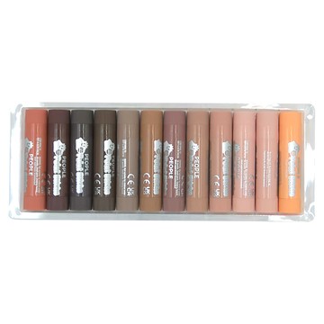 Little Brian 兒童可洗式無毒水彩棒 世界膚色 12色  10g