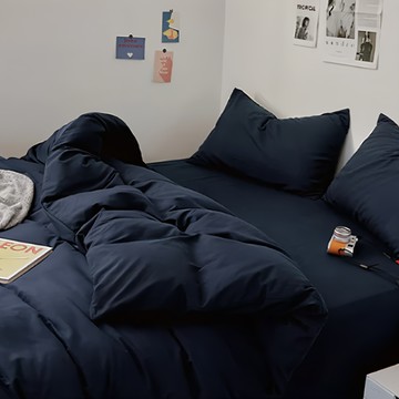 夢之語 柔舒棉被套 雙人  藍色歐巴  210 x 180cm