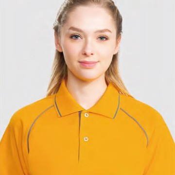 Sunrise 吸濕快乾排汗POLO衫(橘黃)-女款(88112-1)