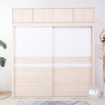 沐家具 mufurniture Cloud 白楓木7x7衣櫃+被櫃(落地款)/側拉鏡/臥室/收納