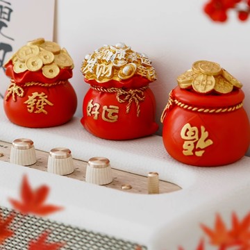 送法國精油10ml【保庇BOBEE】 中國工藝迷你聚寶盆 過年春節 吉祥物 招財聚財 聚寶盆禮物 (隨機出貨版)