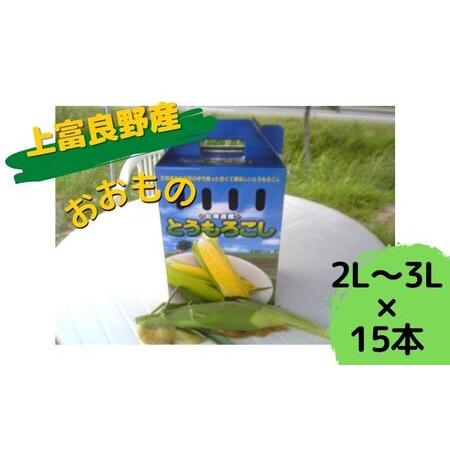 ふるさと納税 地元上富良野産 とうもろこし おおもの 15本セット 北海道上富良野町