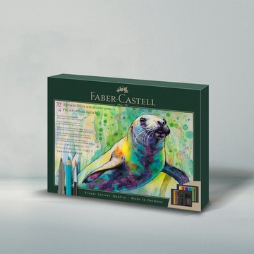 【Faber Castell】專家級水性色鉛筆&PITT藝術筆套組37件入(原廠)
