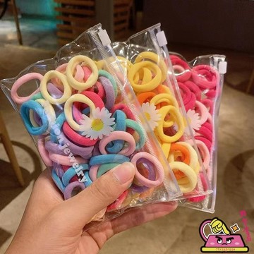有碼數🔥小號兒童髮圈 女童毛巾圈 頭繩無接縫 扎頭髮皮筋 寶寶拇指圈髮飾優質