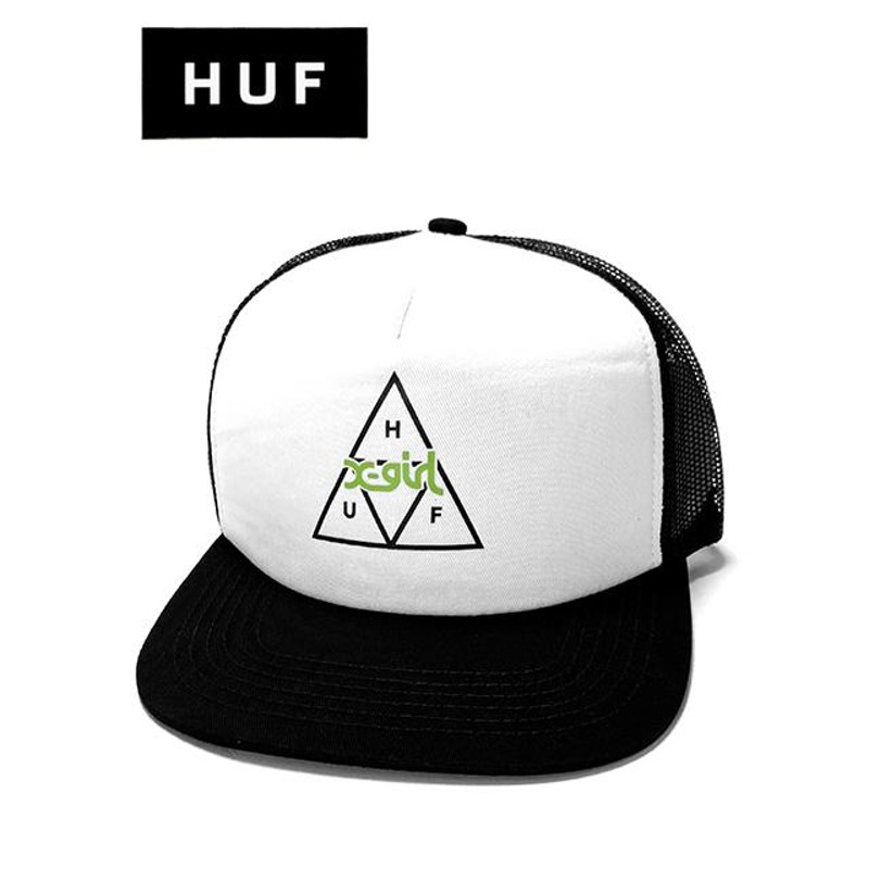 HUF×X-girl OG TRUCKER HAT BLACK ハフ - キャップ