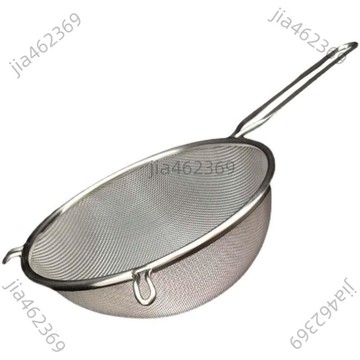 【臺灣發貨】精品羊角雙耳漏勺過濾網不鏽鋼撈麪笊籬家用果汁豆漿超細網大網