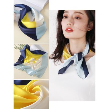 絲巾小方巾真絲圍巾女秋冬季系脖高級感護頸杭州高端時尚洋氣高檔