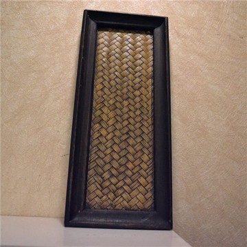 泰國進口木竹編藤編托盤復古展示托盤果盤茶盤泰國竹編托盤長方形