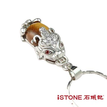 石頭記 招財貔貅虎眼石 雅緻項鍊墜