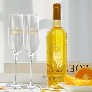 旭金堡貴腐甜白葡萄酒 Château Suduiraut 客製化人像文字雕刻