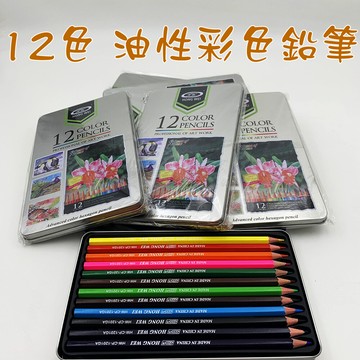 寶貝屋 12色 油性彩色鉛筆 彩鉛套裝 六角色鉛筆 兒童繪畫 繪圖彩色鉛筆 禮品 色鉛筆 彩色筆