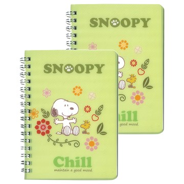收納王妃 SNOOPY 好心情 50KPP線圈筆記  綠色  2本