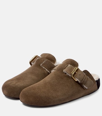 Isabel Marant Mirvin shearling-lined suede clogs
