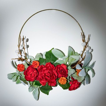 【快速出貨】花開富貴 (金環花圈)|送禮|禮盒|新年|春節|佈置|