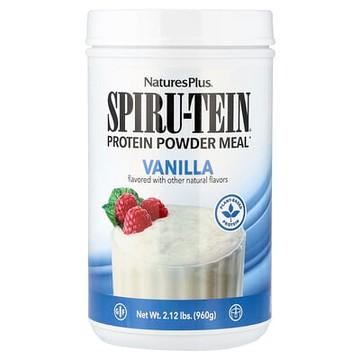 NaturesPlus, Spiru-Tein®，蛋白質粉代餐，香草味，2.12 磅（960 克）