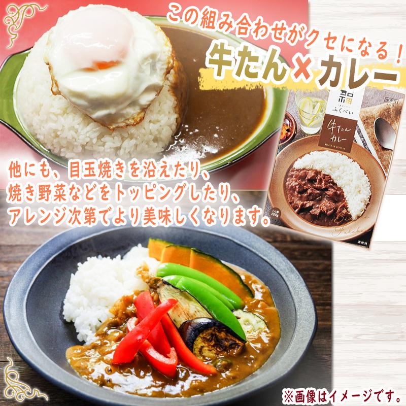 牛たんカレーシチュー2種セット 各1人前200g×2袋 計400g 化粧箱入 熨斗 ギフト メール便 ネコポス 送料無料 [箱入 牛たんカレーシチューセット BY3]