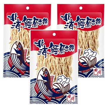 北海 鱈魚香絲  越吃越唰嘴的美味零食  51g  3包