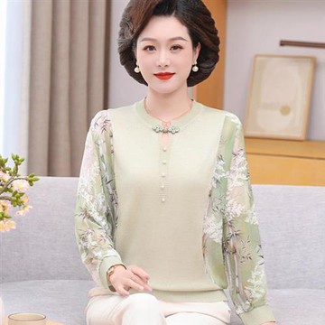 【韓國K.W.】現貨韓國專櫃紗袖拼接優雅簡約上衣