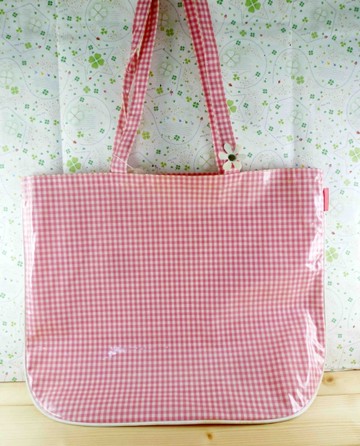 【震撼精品百貨】日本精品百貨~肩背提袋-細格條紋-紅