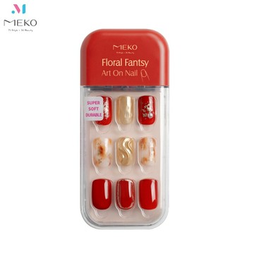 MEKO 花漾彩繪穿戴美甲片-美麗佳人 3A-017 /穿戴甲【官方旗艦店】