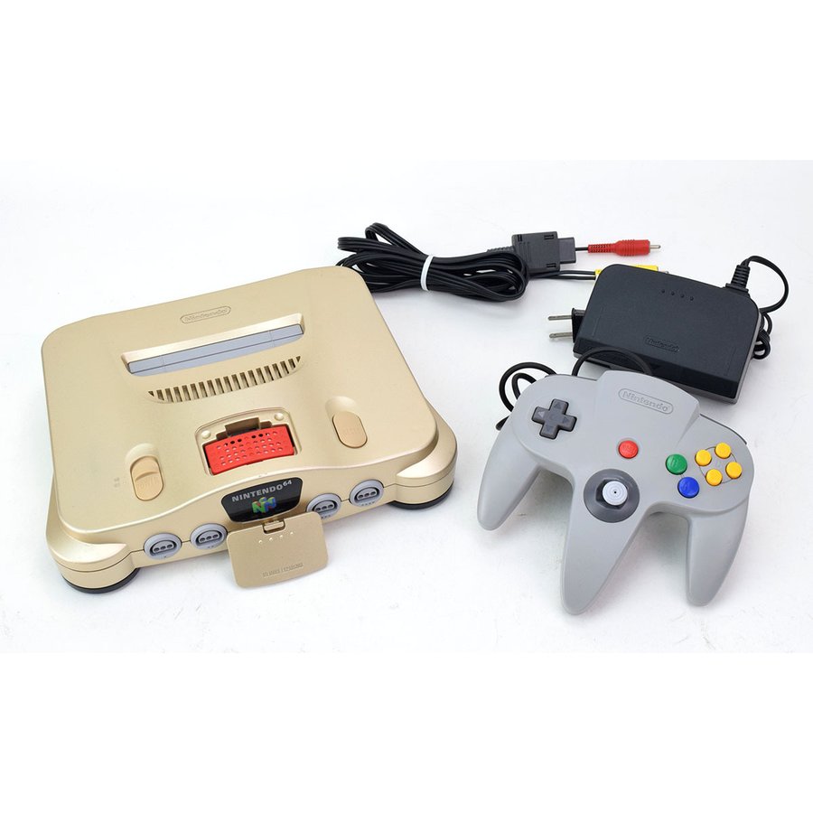 中古】 N64 ニンテンドー64 メモリー拡張パック付き ゴールド 本体