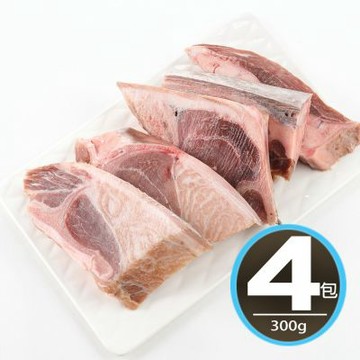 【華得水產】東港黑鮪魚黃金琵琶下巴 4包組(300g/包 )