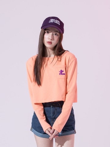 邱比特小口袋造型短版長T