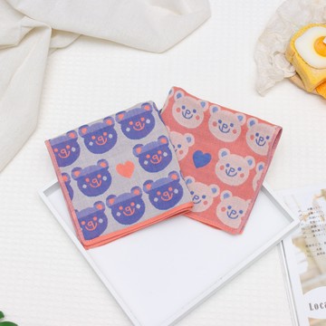 今治認證三重紗雙面手帕-可愛熊