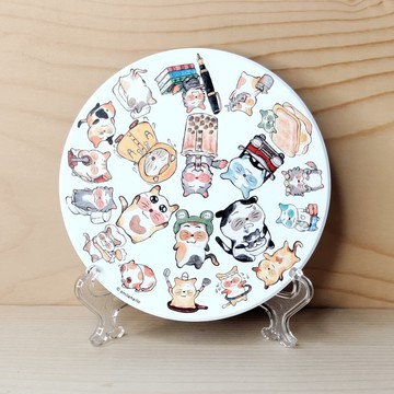 杯墊/吸水杯墊/陶瓷吸水杯墊 貓咪的生活起居