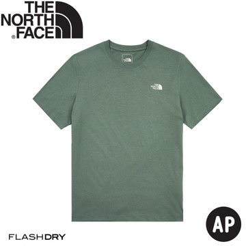 【The North Face 男 Flash dry 快乾短袖圓領TAP《鴨綠》】89QV/登山/短袖上衣/吸濕/排汗