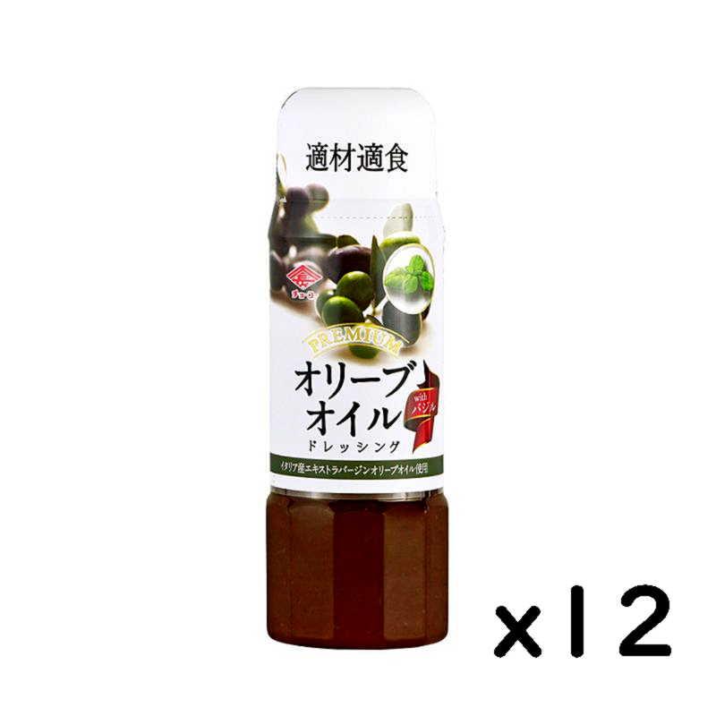 オリーブオイル ドレッシングwithバジル プレミアム チョーコー醤油 12本