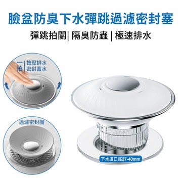 APEX｜ 臉盆防臭下水彈跳過濾密封塞