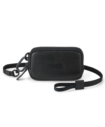 【PORTER INTERNATIONAL】AURA 真皮零錢包11886-00801(黑色)