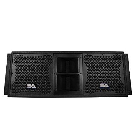 Seismic Audio SALA-210-PKG1 Four Passive 2x10 Line Array Speakers with Dual Compression Drivers PA DJ Band Live Sound