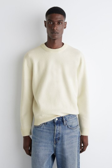 男裝 煮毛羊毛圓領毛衣 Jumper