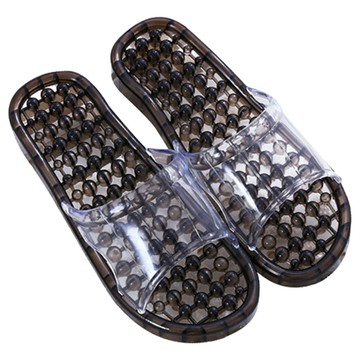 市場敏感性 彩色透明顆粒浴室拖鞋  黑色  1組  240~260mm