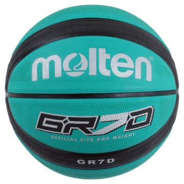 Molten F 12片橡膠深溝籃球 綠色 + 黑色  BGR7D-GK  直徑24.5cm  1顆
