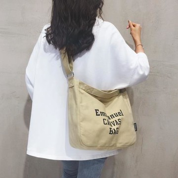 日系大帆布包包女2025新款大容量通勤托特包學生上課袋單肩斜挎包