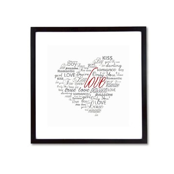 裝飾畫相框 LOVE 43x43cm Loft 工業風 室內設計 布置 擺設 畫框