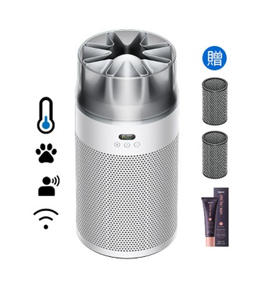 【送雙活性碳濾網組+護髮乳】Dyson HushJet™ Purifier Compact 噴射氣流空氣清淨機 HJ10 (銀白色)