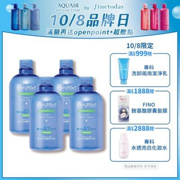 AQUAIR 阿葵亞 瞬效柔順髮液補充瓶 380ml 4入組