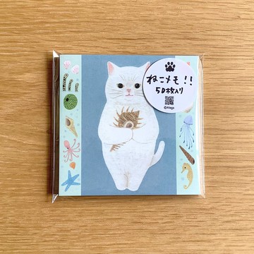 貓咪便條紙 #new3 白貓 內含50張