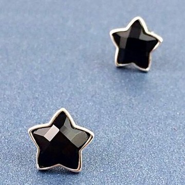 925純銀耳環瑪瑙耳飾-時尚潮流星星造型情人節生日禮物女飾品2色73gq25【獨家進口】【米蘭精品】